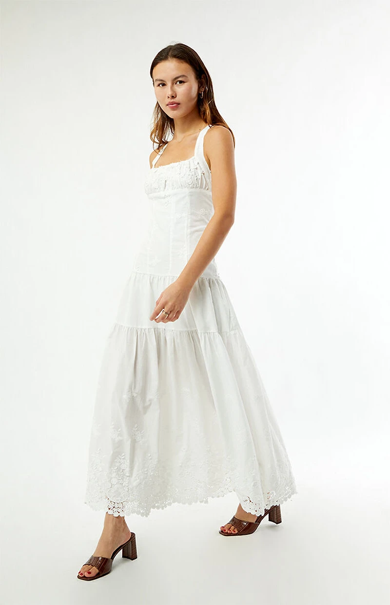 WEWOREWHAT Ruched Cup Peplum Midi Dress