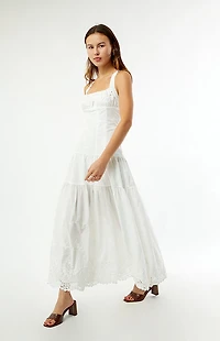 WEWOREWHAT Ruched Cup Peplum Midi Dress