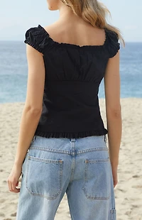 John Galt Black Elara Top