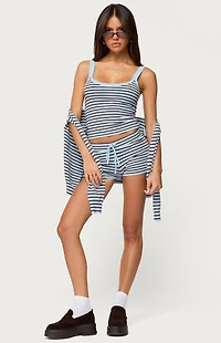 Edikted Lillian Striped Knit Shorts