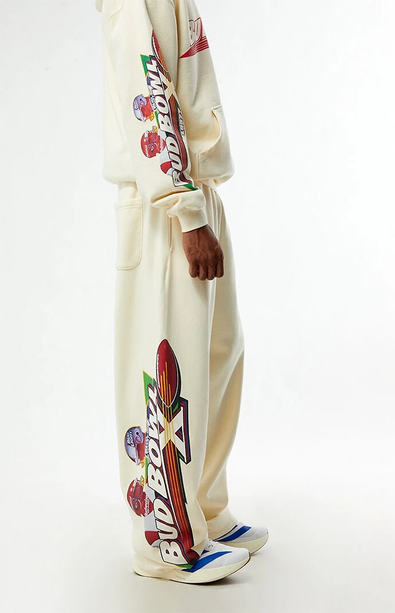 Budweiser Bud Bowl Ten Open Hem Baggy Sweatpants