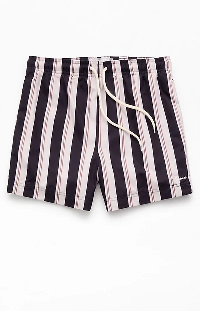 Pacsun Black Striped 4.5'' Swim Trunks