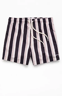 Pacsun Black Striped 4.5'' Swim Trunks