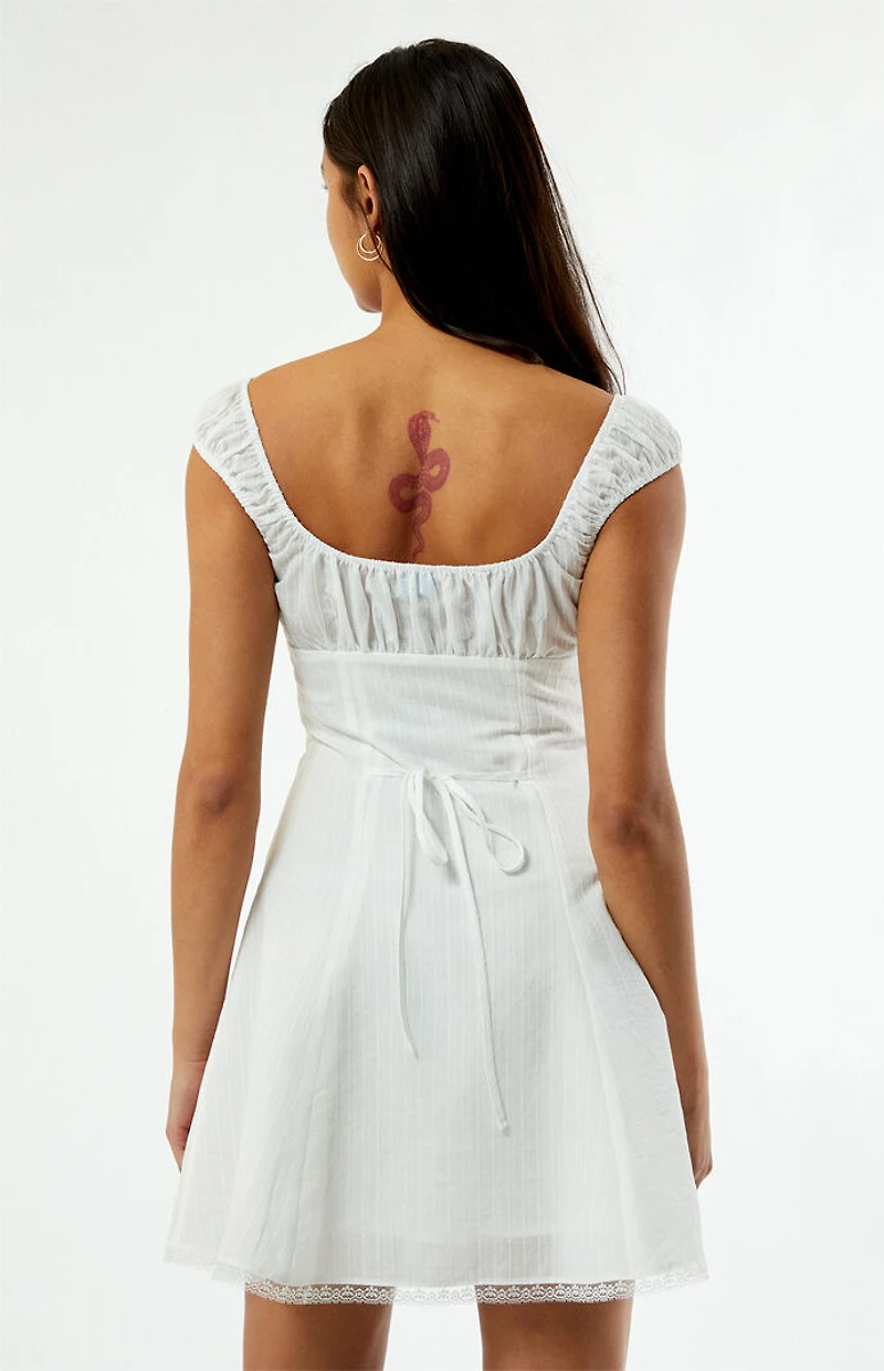 Your Favorite Maggie Tie Front Ruched Mini Dress