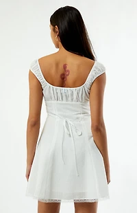 Your Favorite Maggie Tie Front Ruched Mini Dress