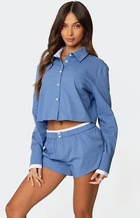 Edikted Danette Oversized Button Up Shirt