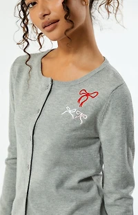 LA Hearts Bow Intarsia Cardigan
