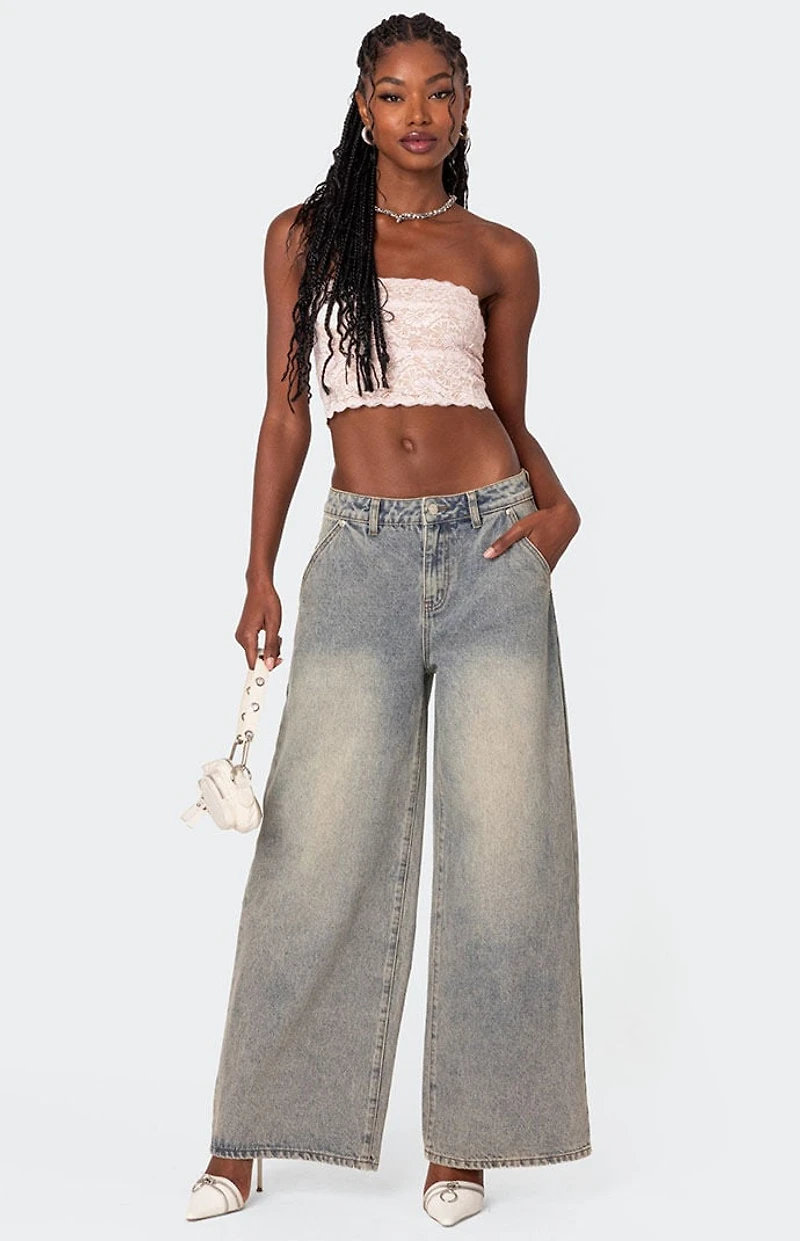 Edikted Super Baggy Wide Leg Jeans