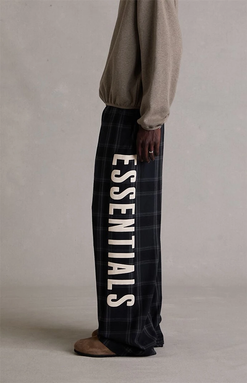 Fear of God ESSENTIALS Vintage Black Plaid Lounge Pants
