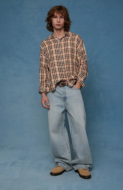 Pacsun Blake Extreme Baggy Jeans Light Blue