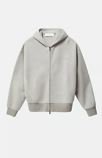 Fear of God ESSENTIALS Concrete Heather Signature Classic Full Zip Hoodie