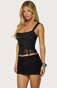 Edikted Jana Lacey Ruched Corset