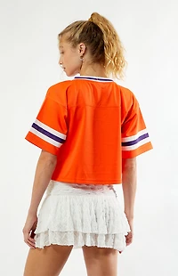 HYPE & VICE Clemson Tigers Cropped Football Jersey