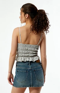 Your Favorite Plaid Ruched Tank Top