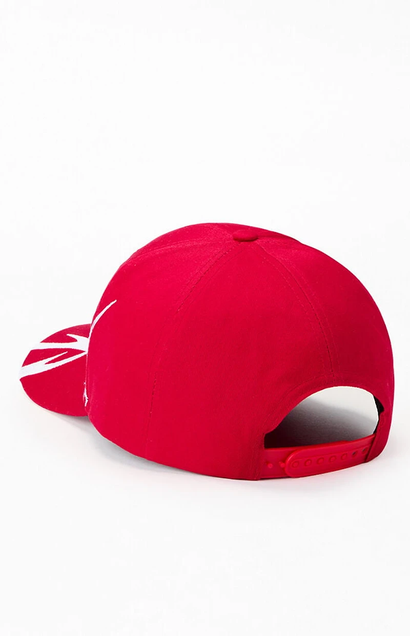 Pacsun Red Ascend Prevail Snapback Hat