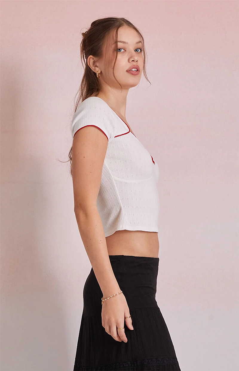 Beverly and Beck Emma Pointelle T-Shirt