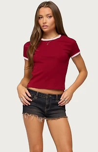 Edikted Opaline Contrast T-Shirt