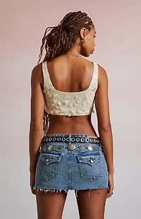 Third Charm Tatianna Sequin Micro Tank Top