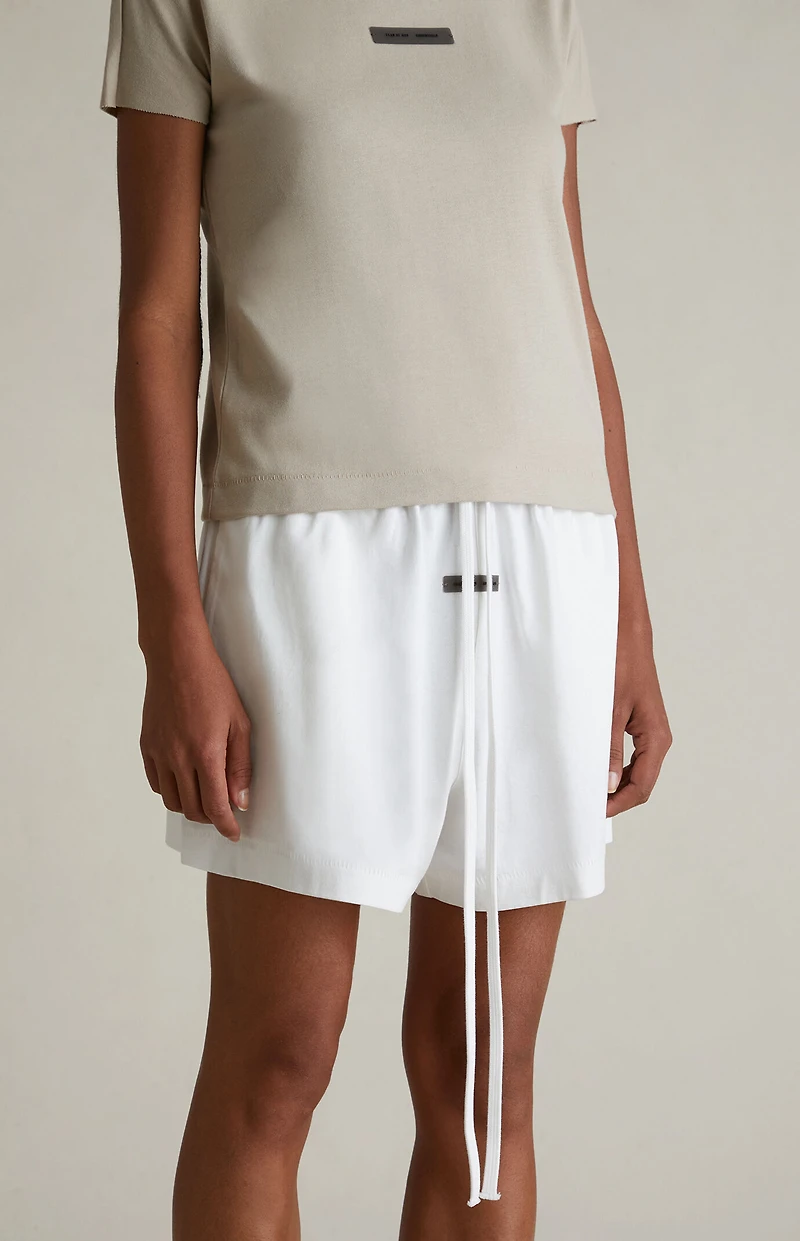 Fear of God ESSENTIALS Women's Cloud White Lounge Shorts