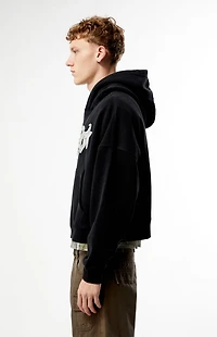 Pacsun Black Tokyo Raw Applique Cropped Hoodie