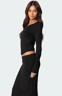 Edikted Johanna Cowl Neck Top