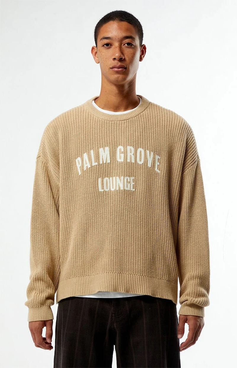 Pacsun Palm Grove Lounge Ribbed Crew Neck Sweater