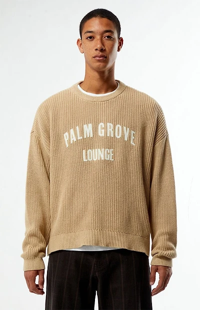 Pacsun Palm Grove Lounge Ribbed Crew Neck Sweater