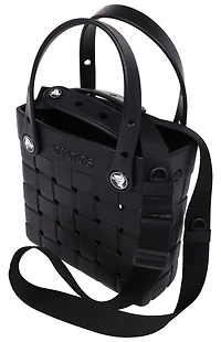 Crocs Black Small Woven Crocssbody Tote Bag