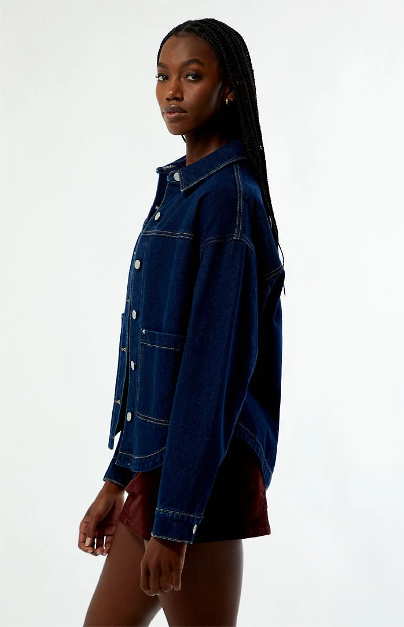 Pacsun Dark Indigo Kirby Denim Shacket