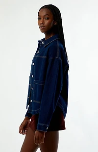 Pacsun Dark Indigo Kirby Denim Shacket