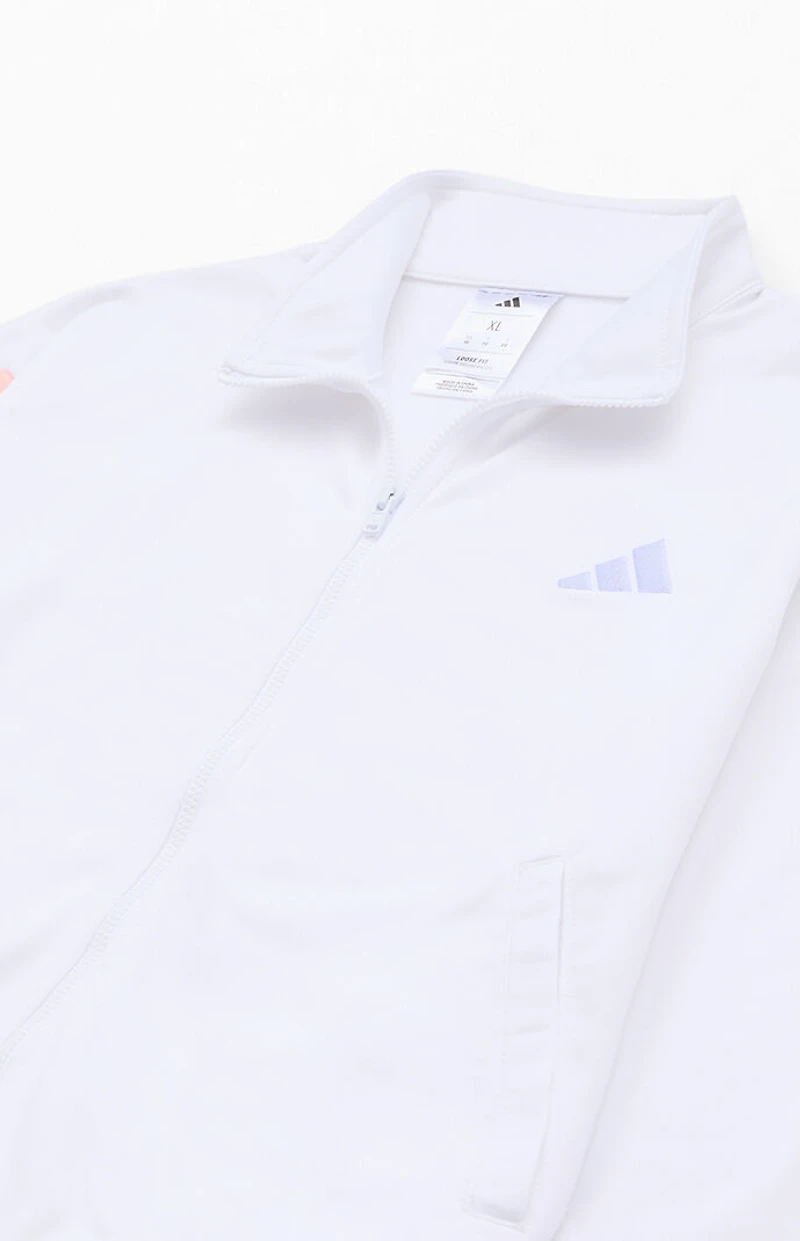 adidas Kids White Aop Track Jacket