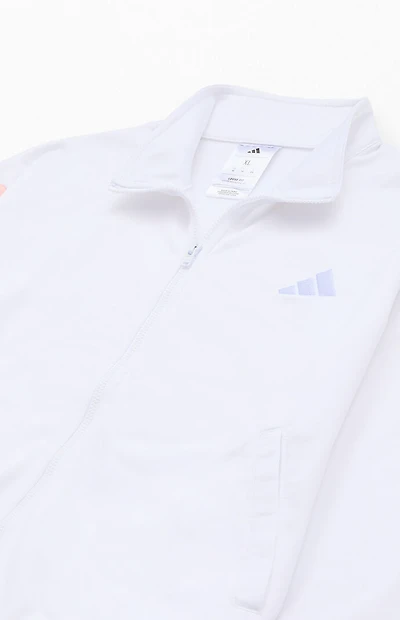 adidas Kids White Aop Track Jacket
