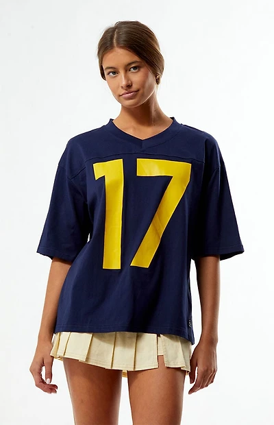 HYPE & VICE Michigan Wolverines Football Oversized T-Shirt