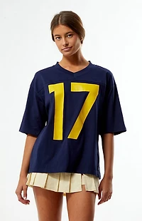 HYPE & VICE Michigan Wolverines Football Oversized T-Shirt
