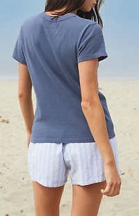 John Galt White & Blue Keira Striped Boxer Shorts