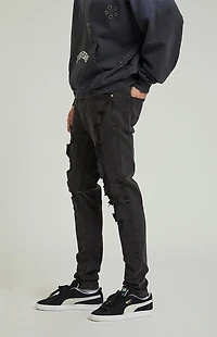 Pacsun Bryce Stacked Skinny Jeans Stretch Ripped Black