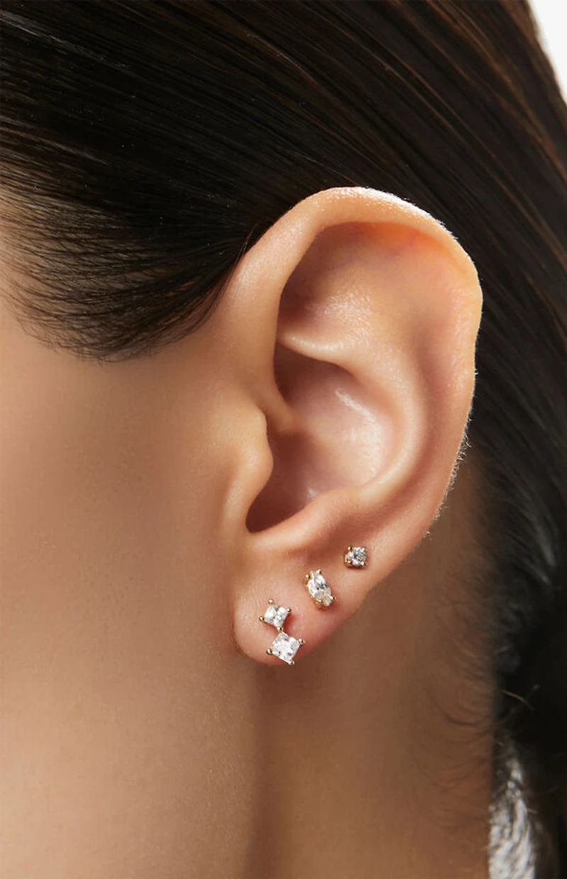 Ana Luisa Val White Stud Earrings Set