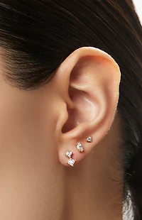 Ana Luisa Val White Stud Earrings Set