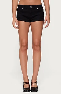 Edikted Jagger Low Rise Denim Shorts