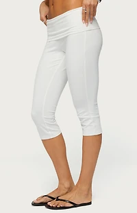 Edikted Rocio Foldover Capri Pants