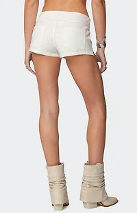 Edikted Dinah Denim Micro Shorts