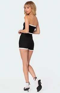 Edikted Kit Contrast Ribbed Romper