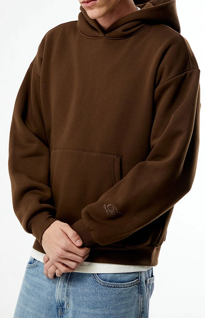 Pacsun Brown Solid Hoodie