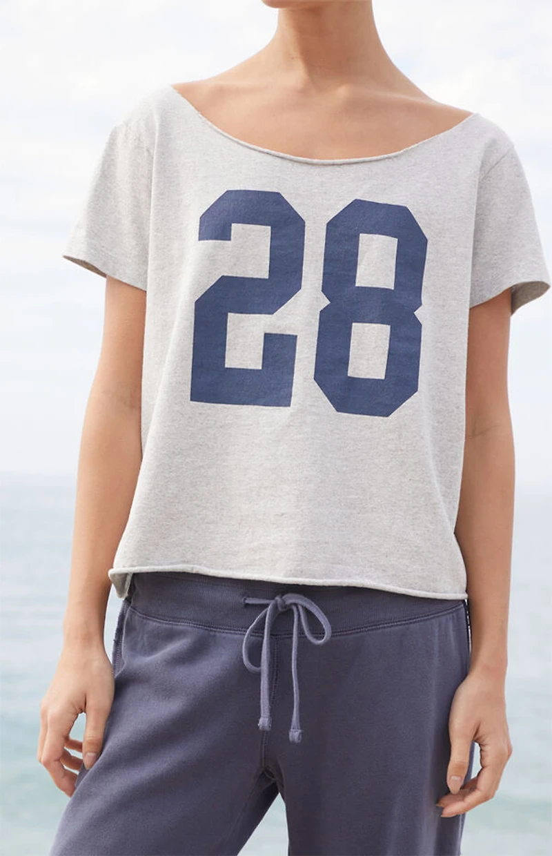 John Galt Light Gray 28 Robyn Off-The-Shoulder Top