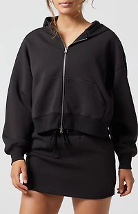 PAC 1980 Active Sweat Modal Cropped Zip Up Hoodie