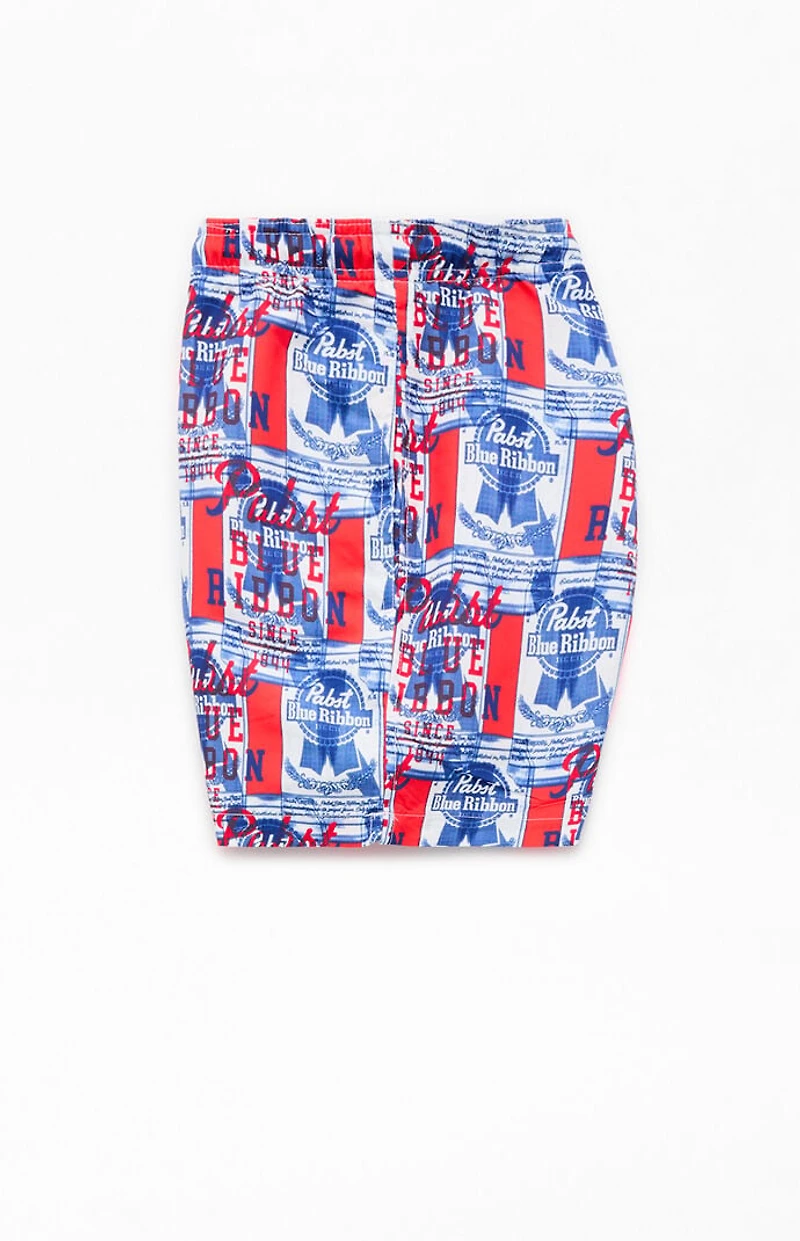 Pabst Blue Ribbon 4" Swim Trunks