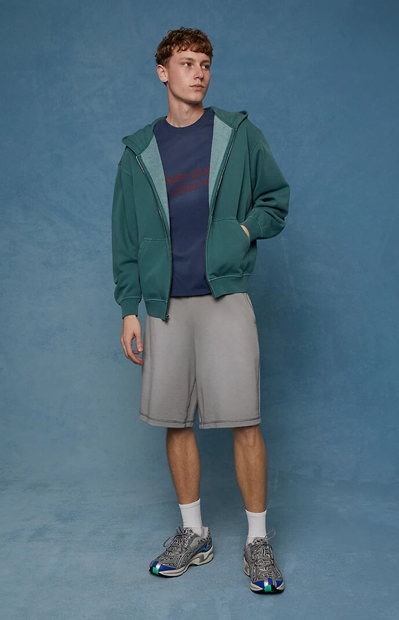 Pacsun Gray Fleece Baggy Sweat Shorts