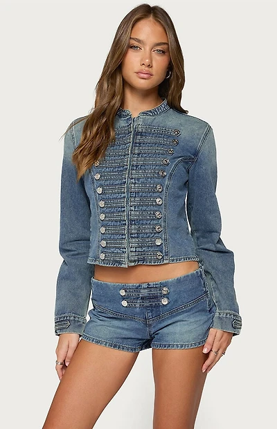 Edikted Jazzy Denim Napoleon Jacket