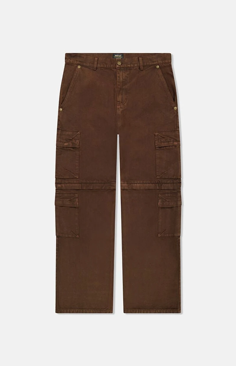 WeSC America Inc Chocolate Baggy Zip Off Cargo Pants