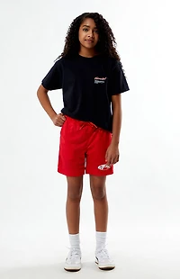 Pacsun Kids Club Pac Red Mesh Soccer Shorts